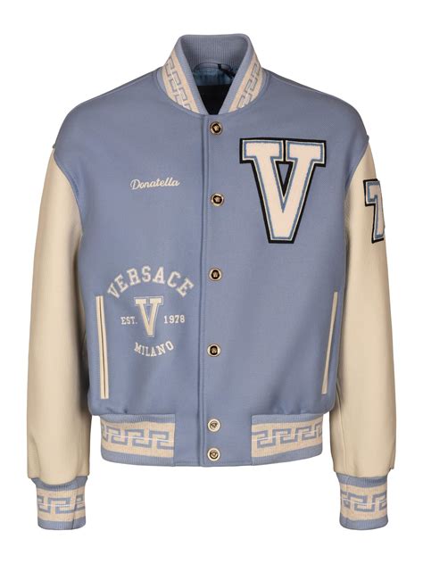 versace varsity jacket blue|Versace jacket vintage.